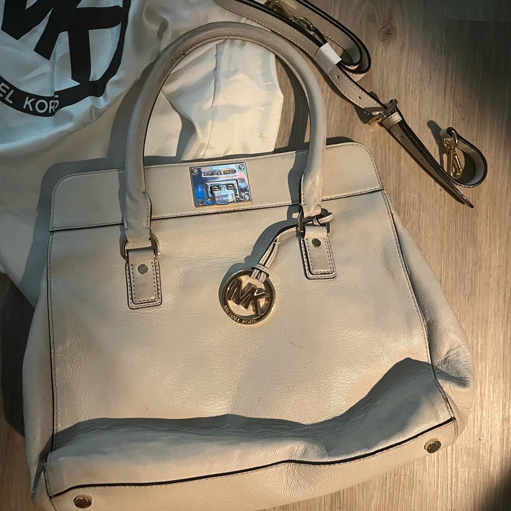 Michael Kors Cream Hamilton Bag